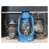 3 Antique Railroad Lanterns.