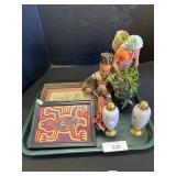 Indonesian Folk Dolls, Framed Folk Art.