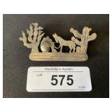 Vintage Mexico Silver Desert Cowboy Pin.