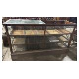 Antique Oak & Glass Country Store Display Case.