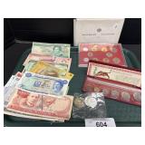 Foreign Currency and Coins.