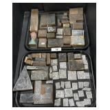 2 Trays Of Various Letter Press Blocks.