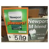 Newport Cigarette Advertising Signs.