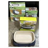 Solar Lights, Pampered Chef, Party Set Tray.