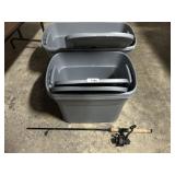 3 Nice Totes W/ Lids.