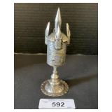 Rare Sterling Silver Judaica Besamin Spice Tower.