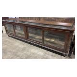 Large Ornate Oak Display Cabinet.