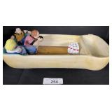 Porcelain Bowling Alley Chip & Dip Bowl.