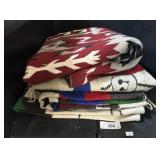 4 Various Hand Woven Rugs.