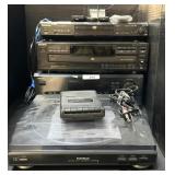DVD Player, Disk Player, Turntable, AV Receiver.