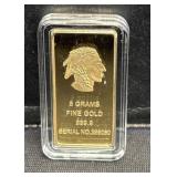 Gold Plated Bar.