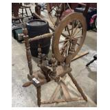 Antique Saxony-Style Spinning Wheel.