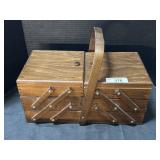 Vintage Wooden Sewing Organizer.