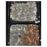 $186.19 in Quarters, Dimes, Nickels & Pennies.