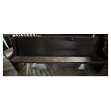 Primitive Wooden Church Pew.
