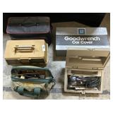 Craftsman Saw, Car Cover, Tackle Box.