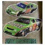 NASCAR Bobby Labonte Metal Racing Signs.