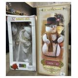 Animated Angel & Fiber Optic Snowman.