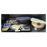 U.S. Military Hats, Shoulder Straps, Pins.
