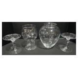 4 Princess House Glass Pieces.