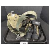Binoculars, Flask W/Bag.