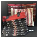Hand Woven Throw Pillows & Hand Made Bag.