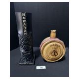 Hawaiian Liquor Decanter, Brandy Wood Decanter.