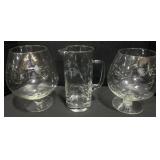 3 Princess House Glass Pieces.