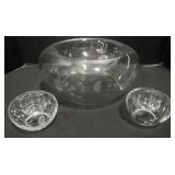 3 Princess House Glass Pieces.
