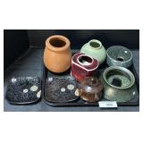Blue Moon Japan, Flower Frogs, Cliff Lee Pottery.