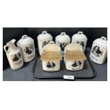 Czech Salt Boxes & Kitchen Canisters.