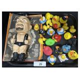 WWF Stone Cold Bottle, Tubber Ducks & Magazines.