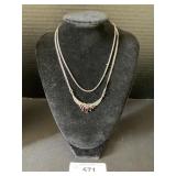 Vintage Silver & Gemstone Necklaces.