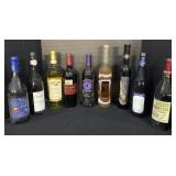 9 Wine Bottles.