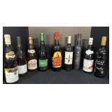9 Wine Bottles.