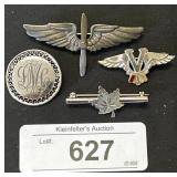 Sterling Silver Pilot Pins & Brooches.