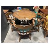 Hitchcock Style Octagonal Dining Table & Chairs.