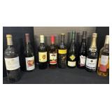 9 Wine Bottles.
