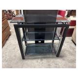Contemporary Glass & Aluminum Credenza.