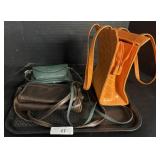 Calrelli Orange Faux Leather Handbag.