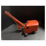 Structo Pressed Steel Backhoe Toy.