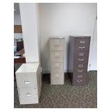 3 Filing Cabinets.*