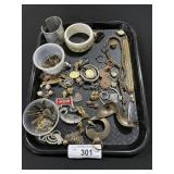 Tray Of Various Costume Jewelry, Rings, Bracelets.