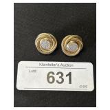 14K Gold Rope Knot Earrings.