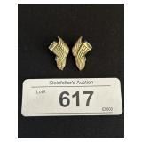 14K Gold Clip On Earrings.