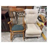Upholstered Rocker, Oak Spindle Rocker.