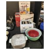 Vintage Pyrex Mixing Bowl, Waffle Maker, Fondue