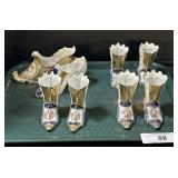 8 Vintage German Porcelain Boot Planters & Vases.