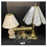 Vintage Brass & Ceramic Lamps.