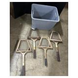 Vintage Tennis Rackets & Tote.